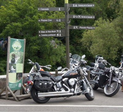Harley Davidson meeting at Cascade de Coo
