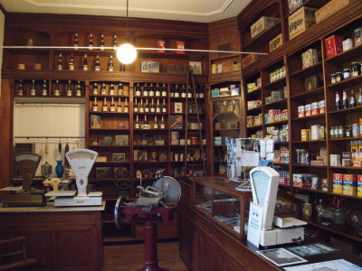 Vintage grocery store on the site of the railway and mining museum