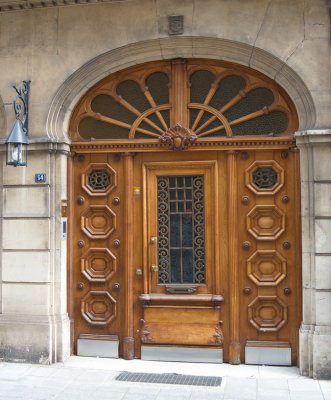 Intricate oak door