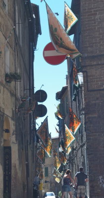 Narrow street in Siena