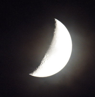 The Moon 20th December 2020 - at 37.9% First Quarter - at 18.40 pm (GMT +1)