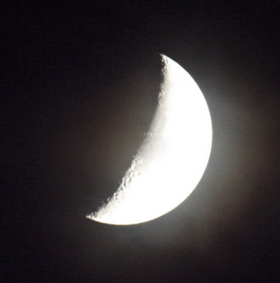 The Moon 20th December 2020 - at 37.9% First Quarter - at 18.40 pm (GMT +1)