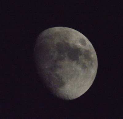 The Moon - 25th December 2020 Waxing Gibbous - at 82.2% - at 17.45 pm (GMT +1)