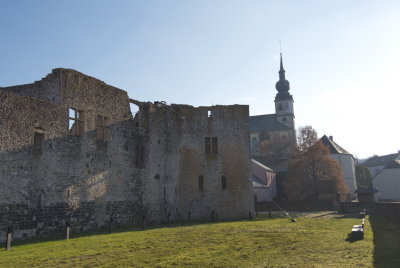 Castle Grevenschlass and church Saint Rmi