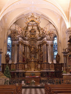 Baroque altar at Koerich Eglise Saint Rmi