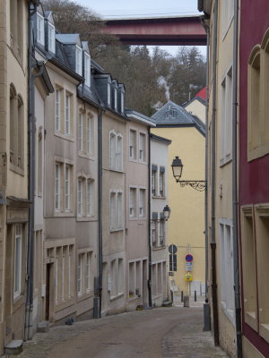 Rue Laurent Mnager - one of the narrow streets in Pfaffenthal