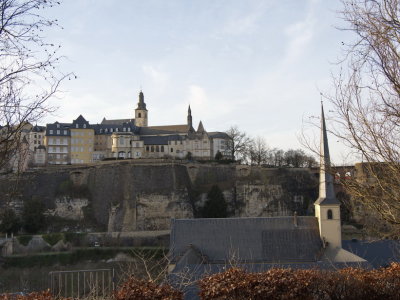 Looking across Stadgronn towards Ville Haute from the Rham fortifications