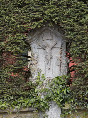 Cross carved in stone