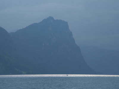 Boat hastening to a safe harbour