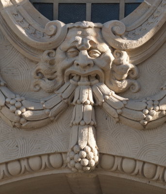 Guarding the entrance to a shop