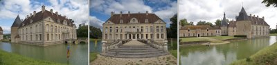 Château de Commarin surrounded by water