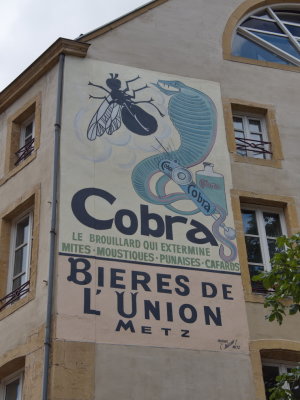 Advert on house front