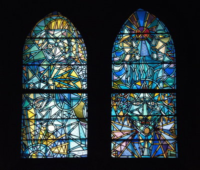 Jean Cocteau stained glass