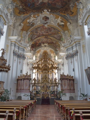 Baroque interior of St Paulinus