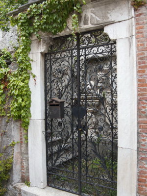 Wrought iron entrance