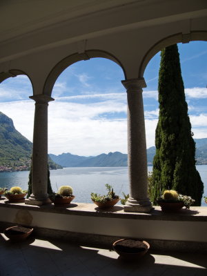 View across the lake from Villa Monastero