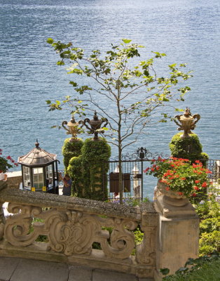 Villa Balbianello - view from the gardens down on to the Embarcadero