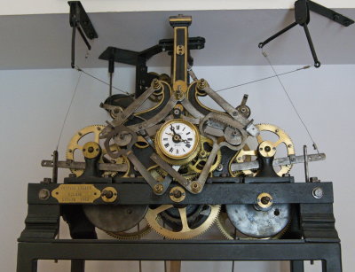 Villa Balbianello - mechanical clock moving the hands of the clock on the chapel spire