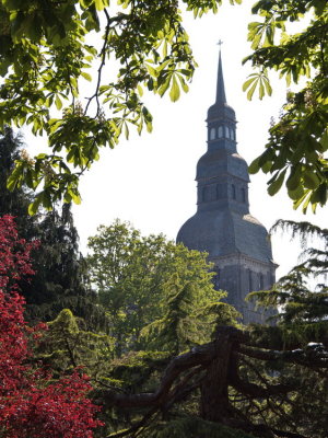 Basilique St Sauveur vue du Jardin Anglais