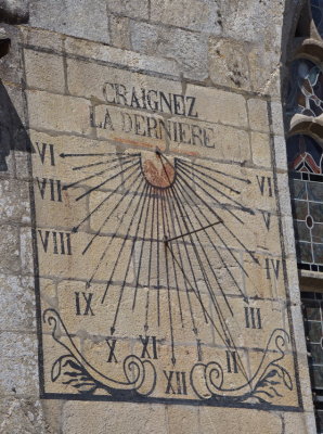 Eglise Notre-Dame de Croaz-Batz - cadran solaire - appel  la vigilance