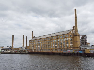 Factory building next to the Spree River