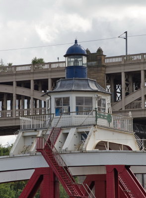 Lighthouse on the Swing Bridge with the High Level Bridge behind