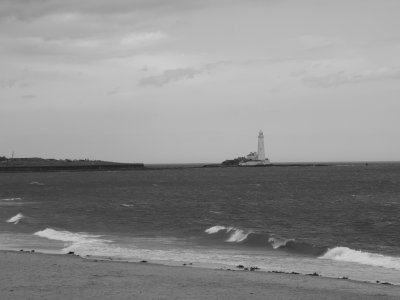 St Mary's lighthouse BW