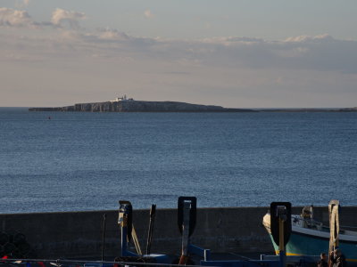 Inner Farne lighthouse from Seahouses harbour
