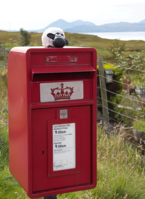 Mail box with sheep