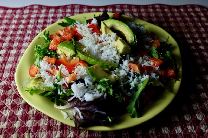 Cold Rice & Avocado Salad