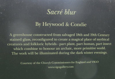 Salvaged 18c and 19c stained glass green house