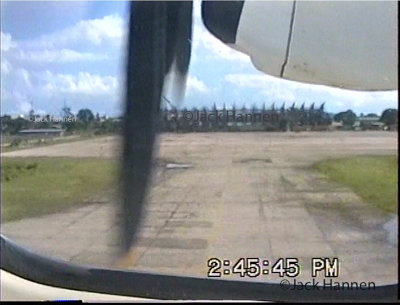 Philippine Airlines (PAL) Shorts SD-360 take-off.  New ZAM terminal construction in the background.