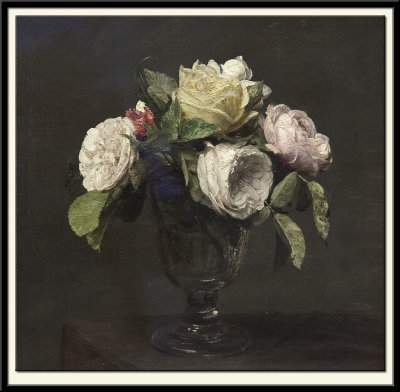 Roses dans un Verre a Pied (Roses in a Stemmed Vase), 1873