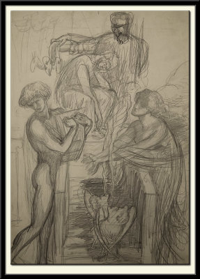 Compositional sketch for Orpheus and Eurydice, 1875