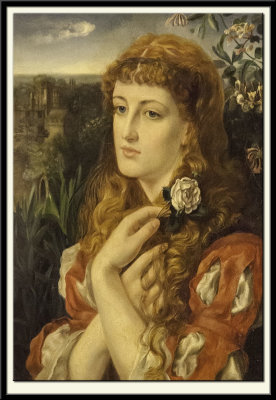 A Lady Holding a Rose, 1870-73