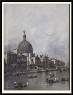 The Grand Canal, Venice. Church of St Simeone Piccolo