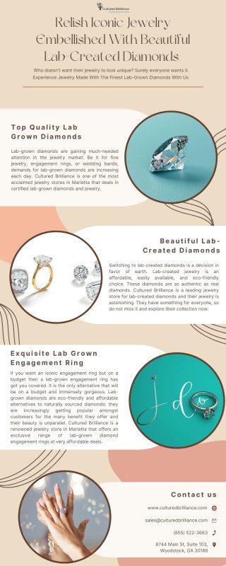 Experience Jewelry Made With The Finest Lab-Grown Diamonds With Us 