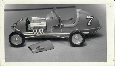 My custom Midget model racer. V8 Offy.