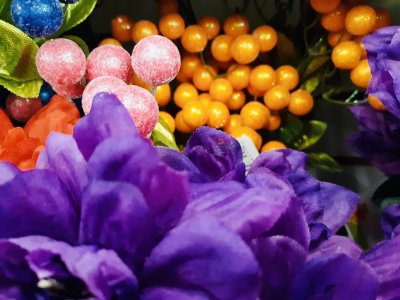 Artificial flowers at Hobby Lobby 