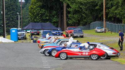 Pit lane and pre grid