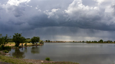 A stormy afternoon at the Bountiful Pond.