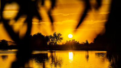 Searing Sunset at Bountiful Pond