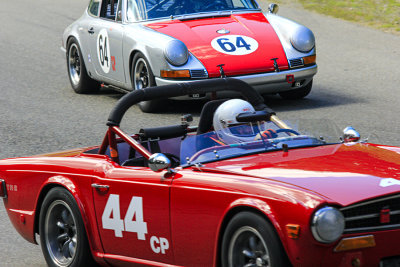 A Triumph and a Porsche