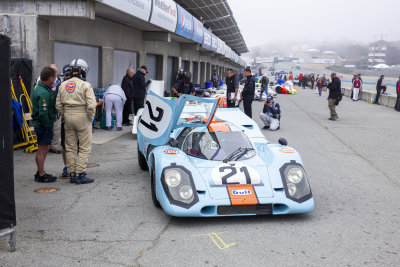 Porsche 917 K on the pole position pre grid at Laguna Seca