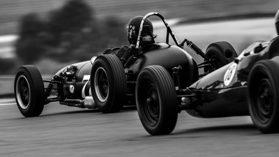 Huffaker leading a Formula V at Sonoma