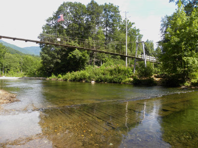Low-water Bridge and Swinging Bridge off Highway 80