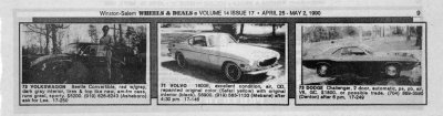 1971 Volvo 1800 in Wheels and Deals
