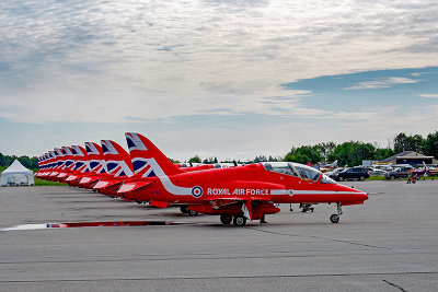 BAE T1A Hawks of the RAF Red Arrows Aerobatic Team
