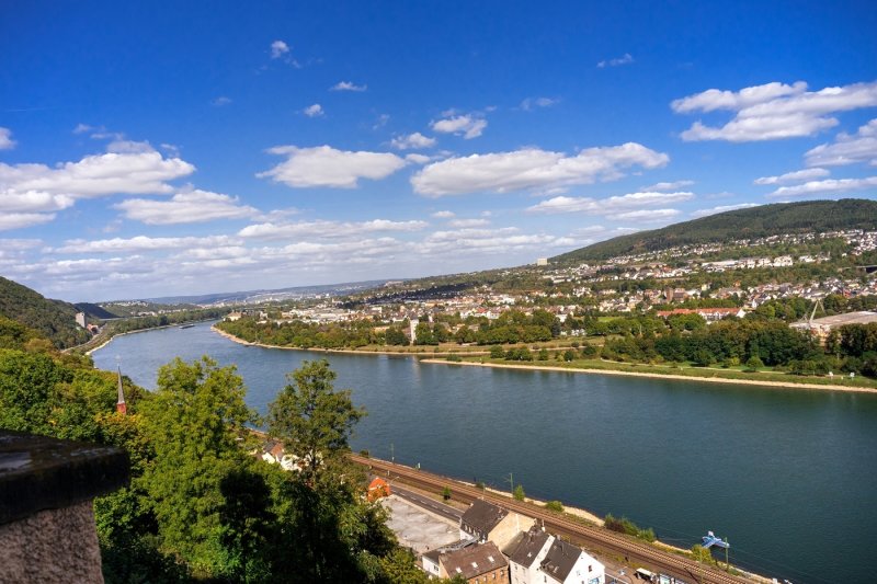 View from the Castle to the Rhine River