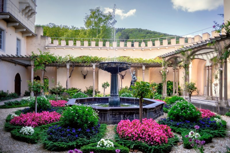 Court Yard with Fountain